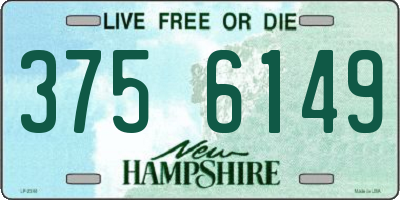 NH license plate 3756149