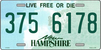 NH license plate 3756178