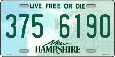 NH license plate 3756190