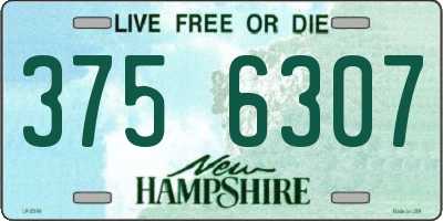 NH license plate 3756307
