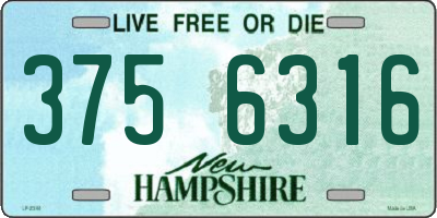 NH license plate 3756316