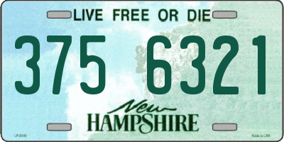 NH license plate 3756321