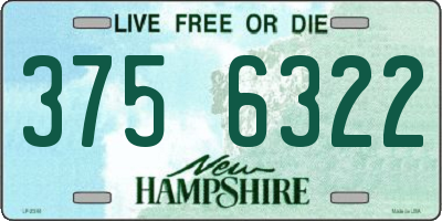 NH license plate 3756322