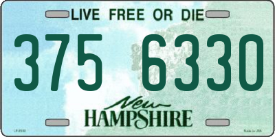 NH license plate 3756330