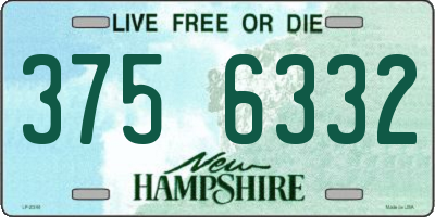 NH license plate 3756332