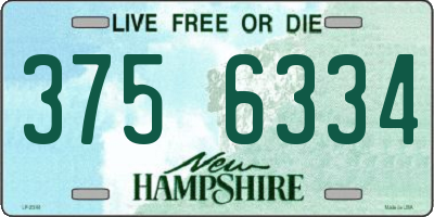NH license plate 3756334