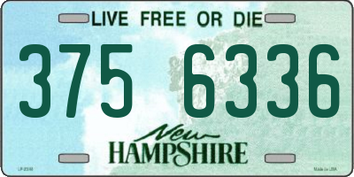 NH license plate 3756336