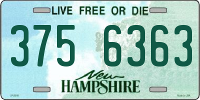 NH license plate 3756363