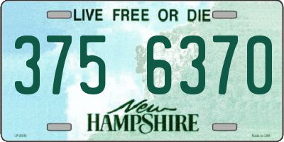 NH license plate 3756370