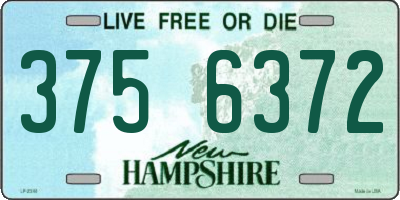 NH license plate 3756372