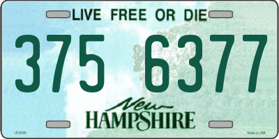 NH license plate 3756377