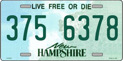 NH license plate 3756378