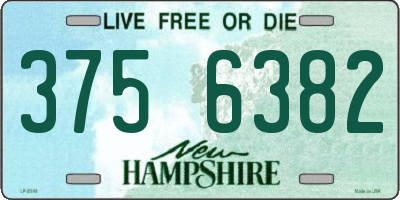NH license plate 3756382