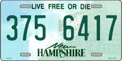 NH license plate 3756417