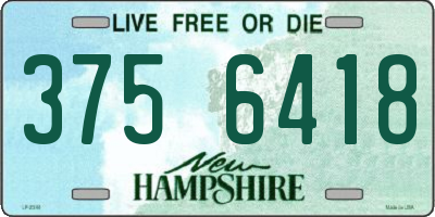 NH license plate 3756418