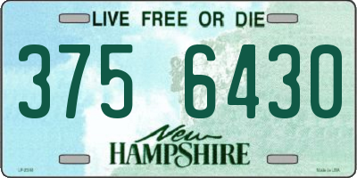 NH license plate 3756430