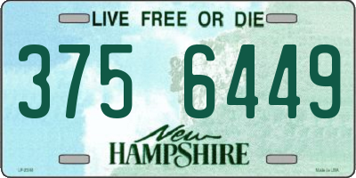 NH license plate 3756449