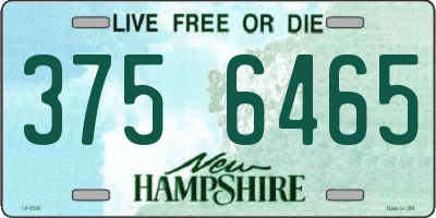NH license plate 3756465