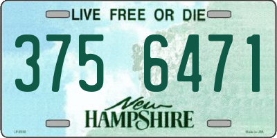 NH license plate 3756471