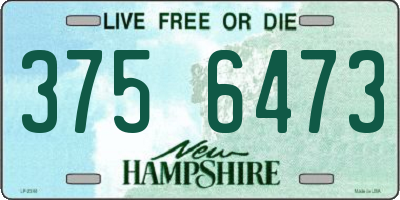 NH license plate 3756473