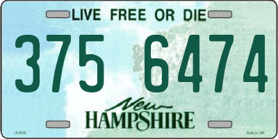 NH license plate 3756474
