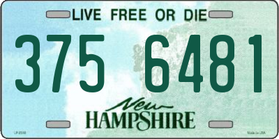 NH license plate 3756481