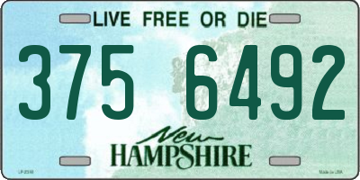 NH license plate 3756492