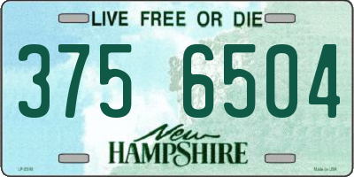NH license plate 3756504