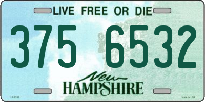 NH license plate 3756532