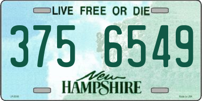 NH license plate 3756549