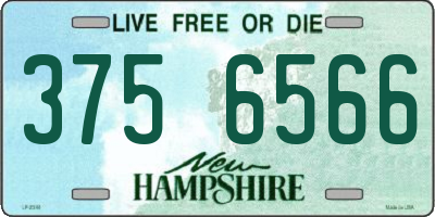 NH license plate 3756566