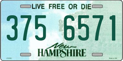 NH license plate 3756571