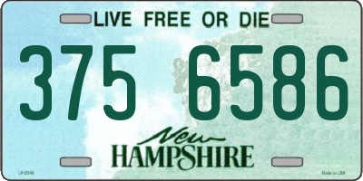 NH license plate 3756586