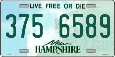 NH license plate 3756589