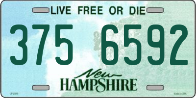 NH license plate 3756592