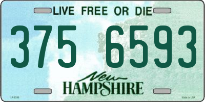 NH license plate 3756593