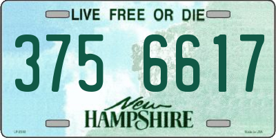 NH license plate 3756617