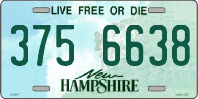 NH license plate 3756638