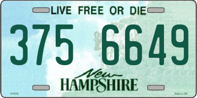 NH license plate 3756649