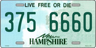 NH license plate 3756660