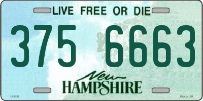 NH license plate 3756663