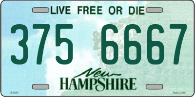 NH license plate 3756667