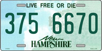NH license plate 3756670