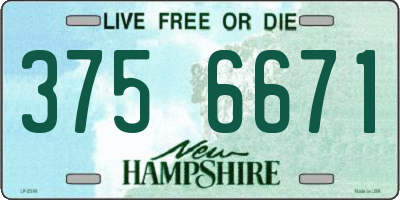 NH license plate 3756671
