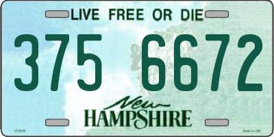 NH license plate 3756672