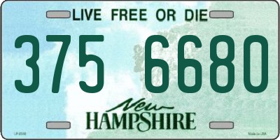 NH license plate 3756680