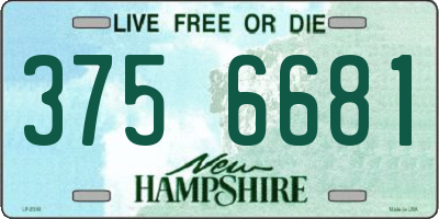NH license plate 3756681