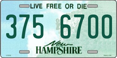NH license plate 3756700