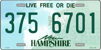 NH license plate 3756701