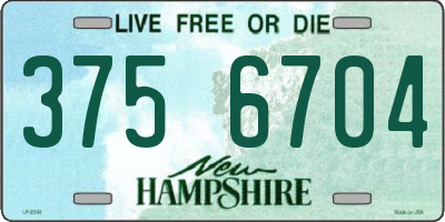 NH license plate 3756704